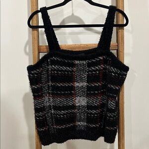 Lane Bryant Plaid Jacquard Tank Sweater